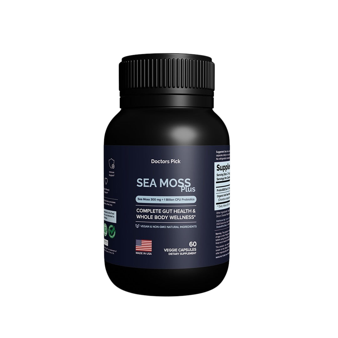 Sea Moss Plus - Organic Irish Sea Moss Plus Probiotic Blend (60 Veggie Capsules)